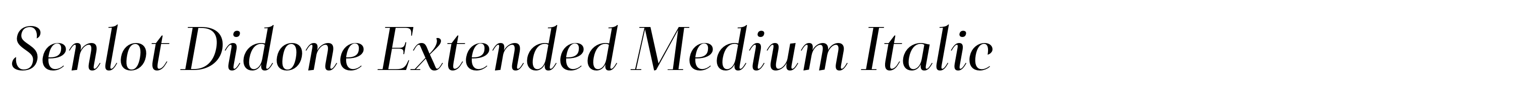 Senlot Didone Extended Medium Italic